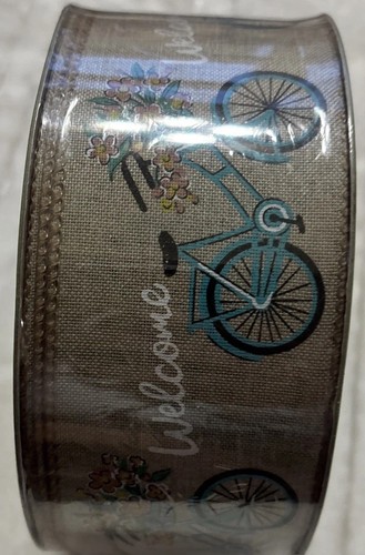 Members Mark Premium Fahrrad mit Blumen Drahtkante Band 2,5" breit x 50 Yards