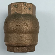 NIBCO 1" NPT IN-LINE CHECK VALVE BRASS SPRING LOADED INLINE 250 psi NEW
