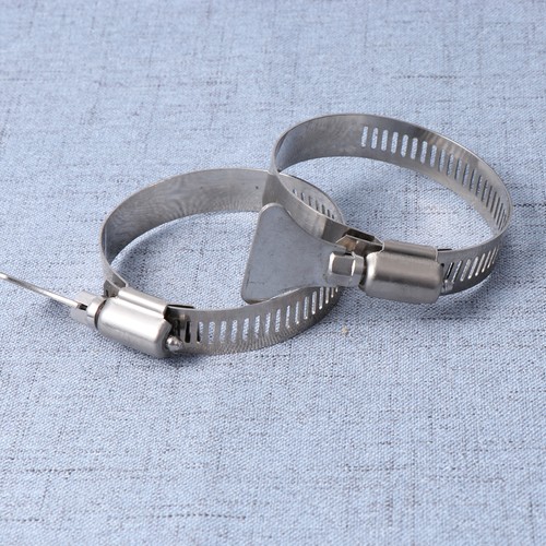2 Pcs Stainless Steel Throat Hose High Tension Worm Clamps Drive Clip for Gas - Picture 8 of 11