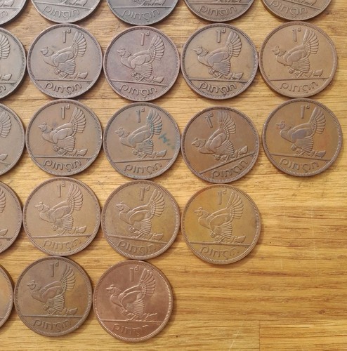 IRELAND EIRE 50 IRISH PENNIES 1928-68 INCLUDES A FULL 21 COIN SET PLUS 29 OTHERS - Picture 5 of 10