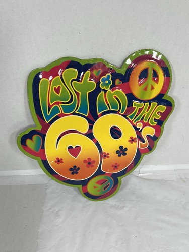 LOST IN THE 60,S 1960 -1969 Vintage Look Sign Metal Embossed,Raised Letters Cool - Picture 3 of 3