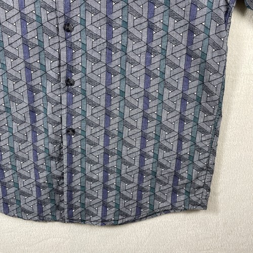 Vintage Jhane Barnes STORM Shirt Mens Large Gray Geometric Art Long Sleeve 90s - Picture 6 of 18