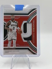 2023-24 National Treasures Damian Lillard Treasured Threads 2-Color Patch /8 