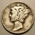 1945 S Mercury Dime Micro-S  Actual Coin Pictured Not Cleaned