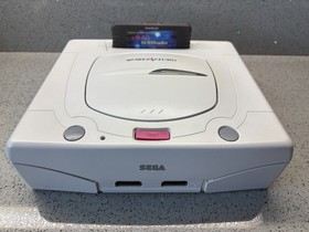 SEGA SATURN ELITE SAROO CONSOLE CLEAN IN BOX W/ CONTROLLER POWER & AV CABLES