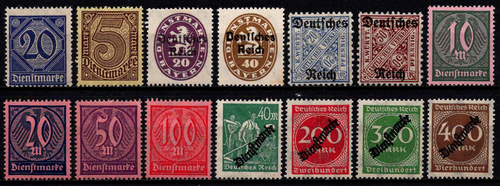 DR Deutsches Reich/German Empire Official stamps (Only MNH) 1920/44 High CV! - Picture 2 of 3