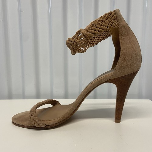 Ulla Johnson Tan Suede Braided Strappy Sandals Heels Women’s EU 40/US 9.5 - Picture 17 of 21