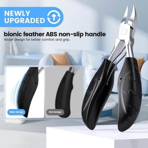 Clippers for Seniors Thick Toenails Sharp Toe Nail Clippers Set for Men Women - Picture 6 of 7