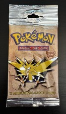 Pokemon Fossil Booster Pack Long Crimp FACTORY SEALED Zapdos 1999 UNWEIGHED B