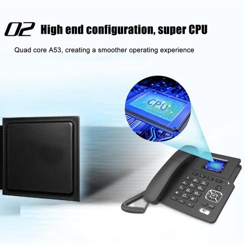 US Plug Cordless Voip Phone Support VOIP 4G All Net Access 2 Lines SIP Teleph CB - Afbeelding 24 van 24