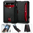 Men's Slim PopUp Bifold Carbon Fiber Wallet, RFID Blocking, Thin Wallet Men Gift