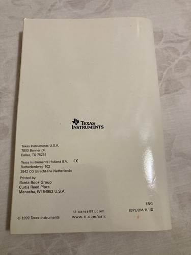 Texas Instruments TI-83 Plus Manual for Graphing Calculator - Guide Book Only - Picture 2 of 2