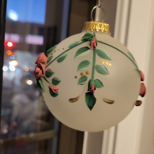 Vintage B. Ogni Palla di Vetro di Natale Numerata Firmata Ornamento 1995 Germania Ovest - Foto 4 di 8