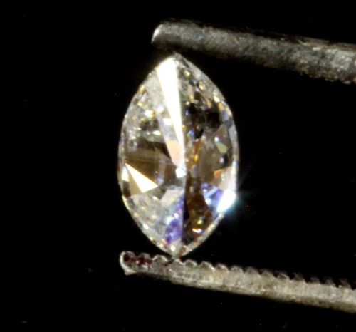 GIA loose certified .44ct I1 F Marquise natural fancy cut diamond estate - Picture 6 of 7