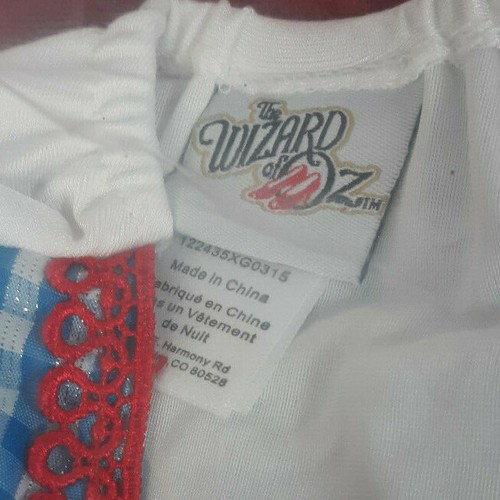 Girls Size XS (4) The Wizard of Oz Dorothy Glitter Dress Costume, Halloween - Picture 6 of 9