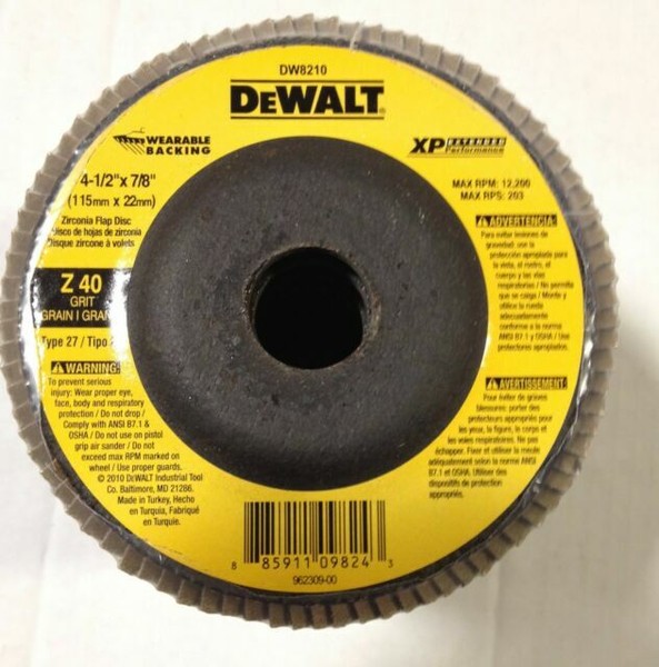DEWALT 4 1/2 Flap Disc 40 Grit 10 Ct DW8210 for sale online eBay