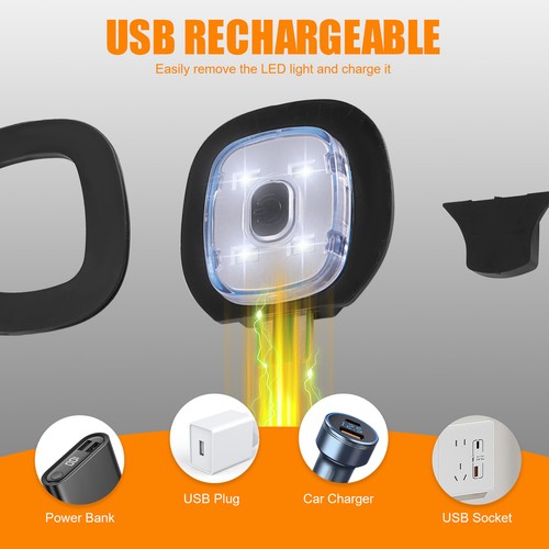 USB wiederaufladbare Leuchte für LED Strick Beanie Mütze, 4 Stück, stark Medium und 7990 - Bild 6 von 7