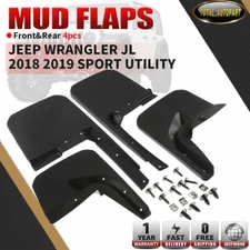 4x Splash Guards Mud Flaps Mudguards for Jeep Wrangler JL 2019-2025 Front & Rear