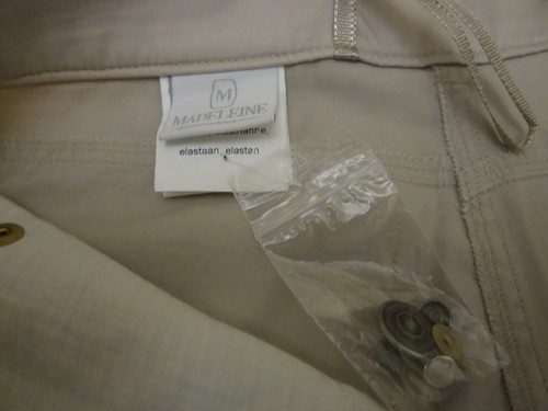 MADELEINE LADIES BEIGE LIGHTWEIGHT COTTON TROUSERS - SIZE UK 12 - BNWT - Picture 3 of 5