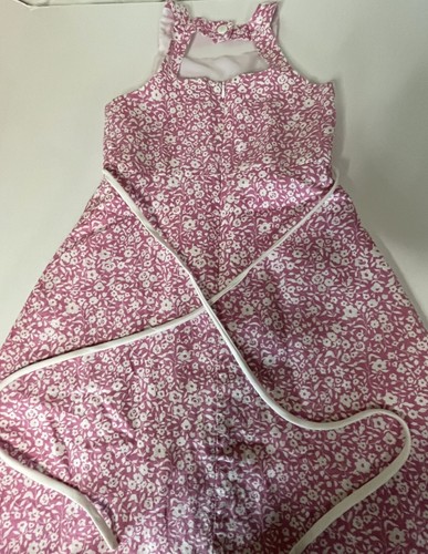Florence Eiseman Mädchen Sommerkleid Größe 6, rosa und weiße Blumen - Bild 4 von 8