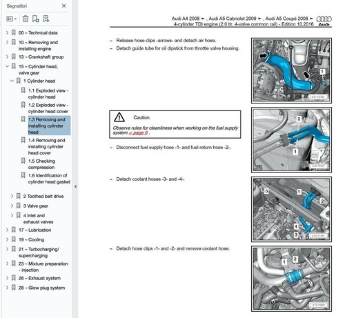 Audi A5 (2007-2017) manuale officina su cd - Foto 3 di 7
