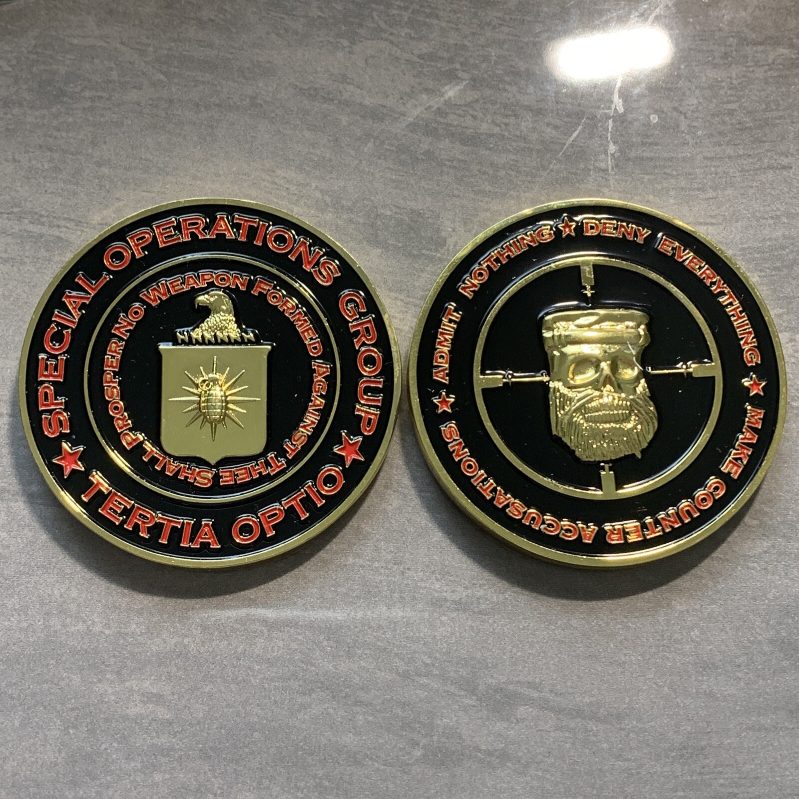 CIA Special Operations Group SOG/SAC "TERTIA OPTIO" Challenge Coin 2" Brand NEW! - Picture 2 of 10