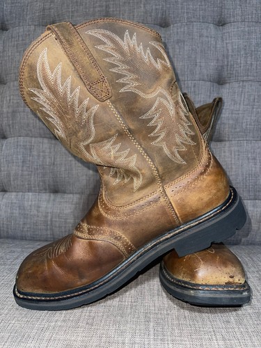 Botas de trabajo ARIAT Sierra Western para hombre 10D corteza punta de acero 10010134 - Imagen 12 de 15