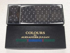 VINTAGE 1980's 100 SILK CUMMERBUND  BOW TIE SET ALEXANDER JULIAN CHAPEL HILL