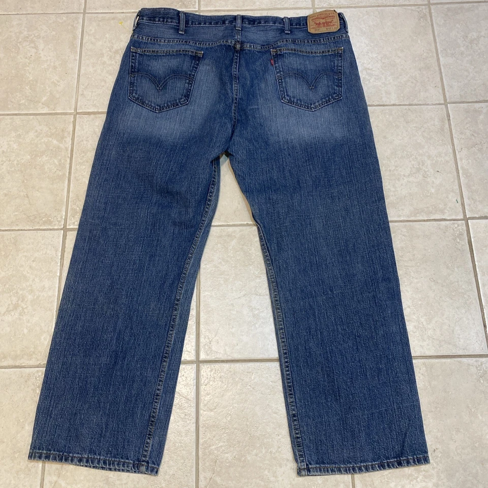 Jeans Levis 569 Hombres 42x32 Azul Suelto Relajado Suelto Recto Patinador Años 90 Desteñido A4 Foto 4 de 4