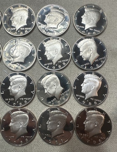 1988 S Proof Kennedy Proof Roll DCAM Gem 20 Coins straight from proof Set - Picture 3 of 3