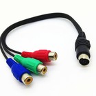 S-Video S Video 7 Pin to 3 Rca Female Rgb Component Cable Adapter Cord Converter