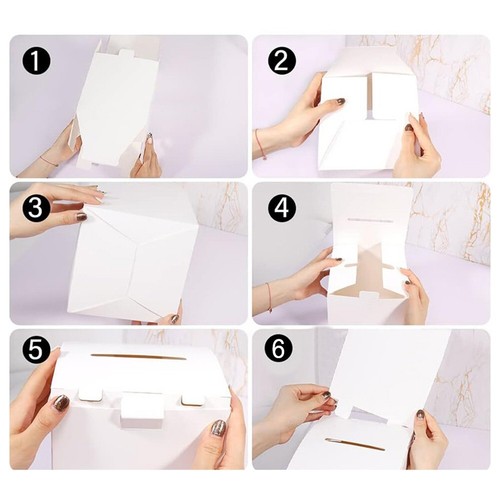 2 Stück, Wahlurne Spendenbox mit herausnehmbarem Kopfbrett Vorschlagsbox weiß - Bild 9 von 12