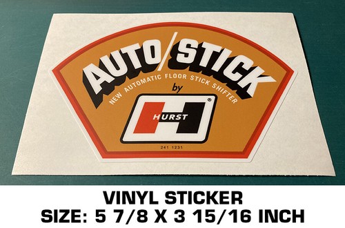 HURST AUTO STICK  AUTOMATIC FLOOR STICK VINYL DECAL STICKER-VINTAGE DRAG RACING - Picture 1 of 2