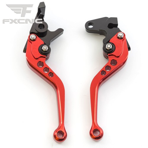 Short Adjustable Clutch Brake Levers For TNT 125 135 2016-2021 18 2019 2020 Red - Picture 5 of 9