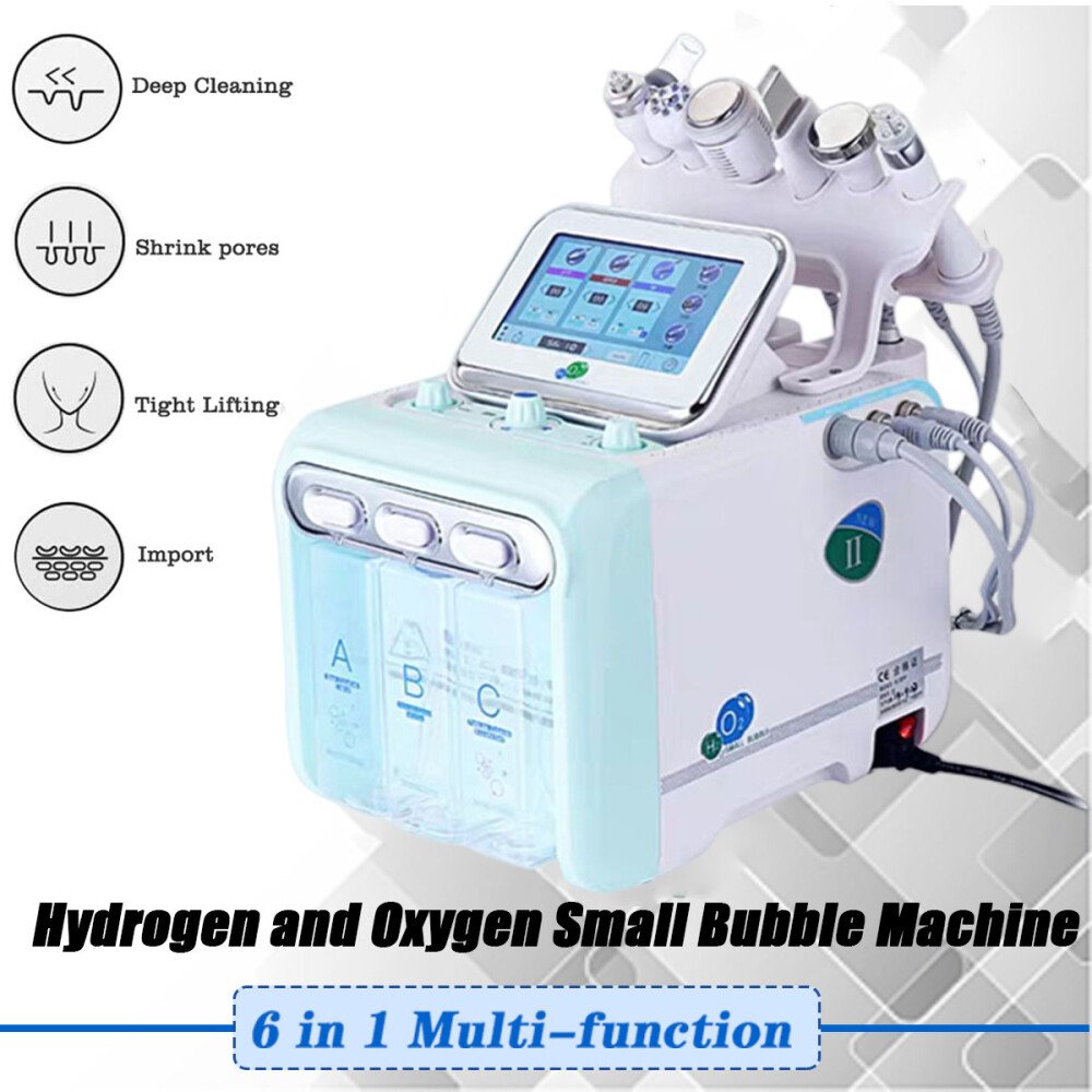 Máquina hidrofacial 6 en 1 con dermoabrasión de agua limpieza profunda hidra dermoabrasión