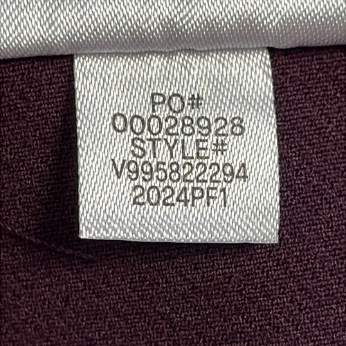 New Vince Mid Rise Pintuck Crop Flare Pant Eggplant Plum Purple Sz 6 - Picture 14 of 15
