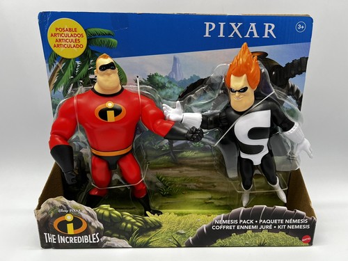 The Incredibles Action Figure Nemesis 2 Pack Mr Incredible And Syndrome Disney - Picture 2 of 9