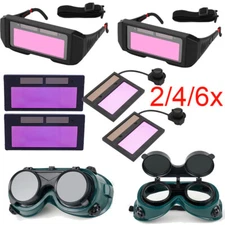 2/4/6PCS Solar Auto Darkening Welding Glasses Welder Mask Helmet Eyes Goggle
