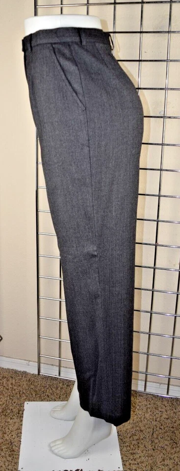 Pantalones de lana vintage Zanella W26 L28 años 90 gris carbón cintura alta suaves hechos en Italia Foto 3 de 4