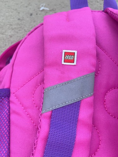 Girls Lego friends Backpack /Bag heart lake city Bottle Holder. Pink Rucksack - Picture 3 of 11