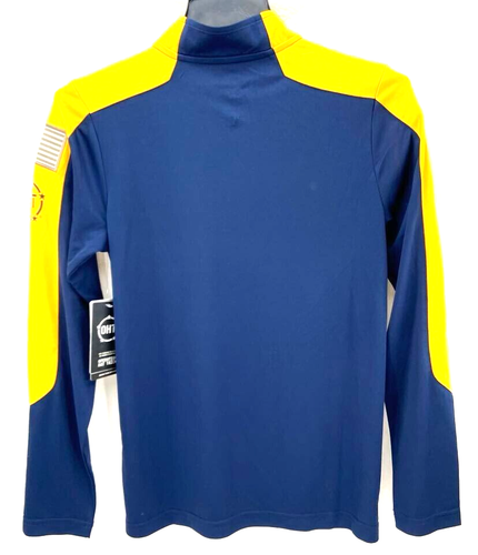 WVU West Virginia Mountaineers Colosseum OHT Navy 1/4 Zip LS Shirt Youth M 12-14 - Picture 2 of 8