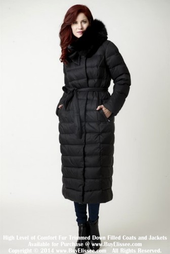 ✪ Goose Down Coat Jkt Long Parka w/ Fox Fur sz L US 10 EU 42 $895 Пуховик Лиса - Picture 8 of 12