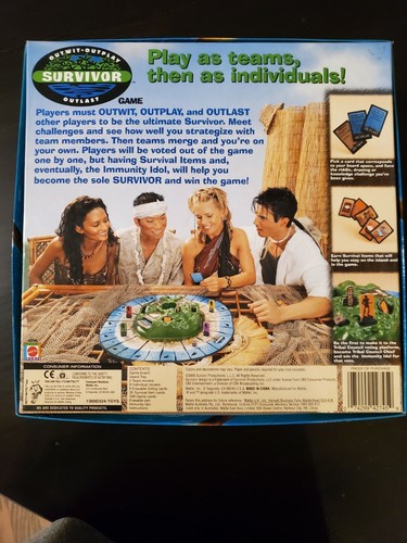 CBS's Survivor Outwit Outplay Outlast Board Game from 2000 Mattel - Picture 2 of 6