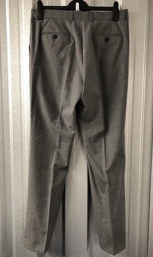 Pantalones de vestir formales Jaeger ajustados tiro bajo 100 % lana W32 longitud regular £114 - Imagen 4 de 12