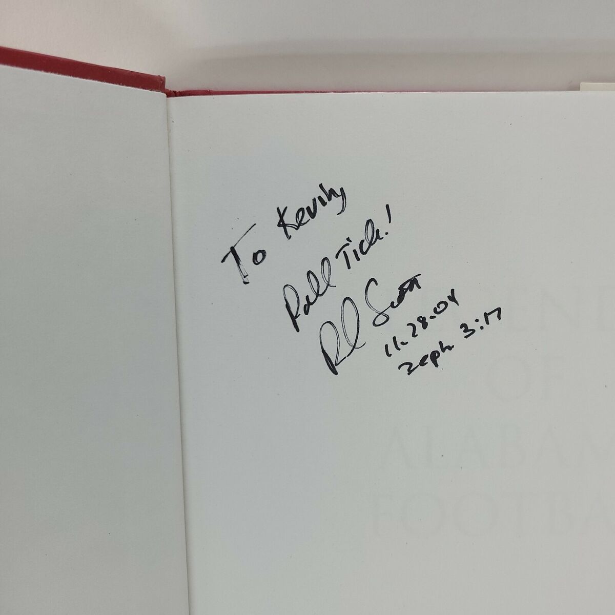 Legends of Alabama Football Hardcover Richard Scott Signed