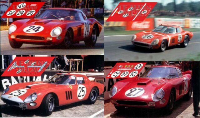 Decals Ferrari 250 GTO 64 Le Mans 1964 1:32 1:24 1:43 1:18 slot calcas Decals Ferrari 250 GTO 64 Le Mans 1964 1:32 1:24 1:43 1:18 slot calcas
