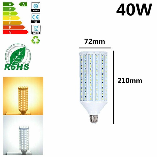 E27 LED bulb 5W 10W 20W 30W 40W 60W 80W Corn Lamps 110V/220V Warm Cool Daylight - Picture 16 of 18