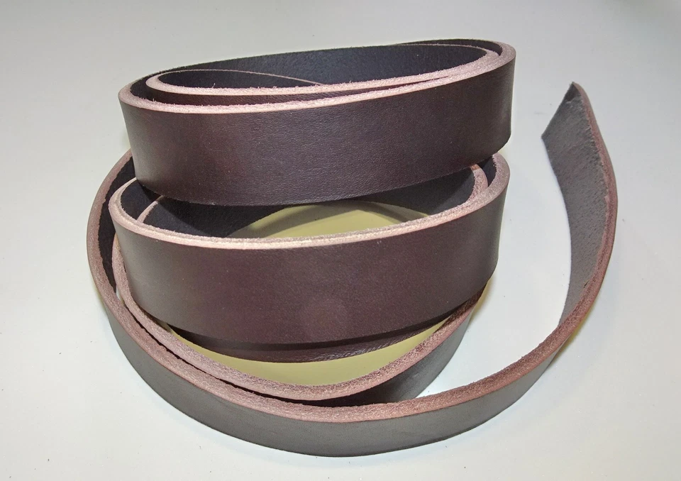 TEAM BEUST - LEATHERPROFESSIONALS XXL Lederriemen Schwertgürtel Gürtelriemen 3,4-3,8 mm schwarz braun 200+ cm