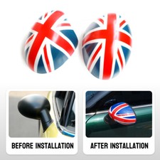 Außen Spiegelkappen Abdeckungen Seiten Für Mini Cooper R55 R56 R57 R60 R61 08-16