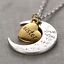 thumbnail 5 - I Love You To The Moon And Back Gold &amp; Silver Family Necklace Pendant Heart *Mum